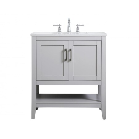 Elegant Lighting 30 inch Single Bathroom Vanity in Grey VF16030GR